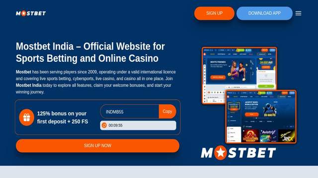 Mostbet India casino screenshot